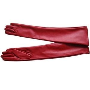 Women's PU Leather Long Opera Theatre Party Gloves